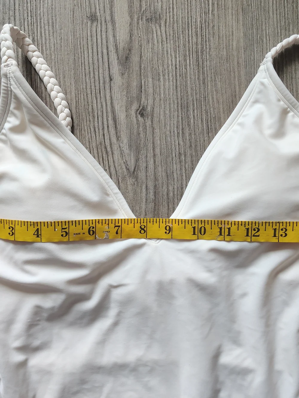 Shade & Shore Braided One Piece Swimsuit Built-In Bra High Leg Belted Size L NWT